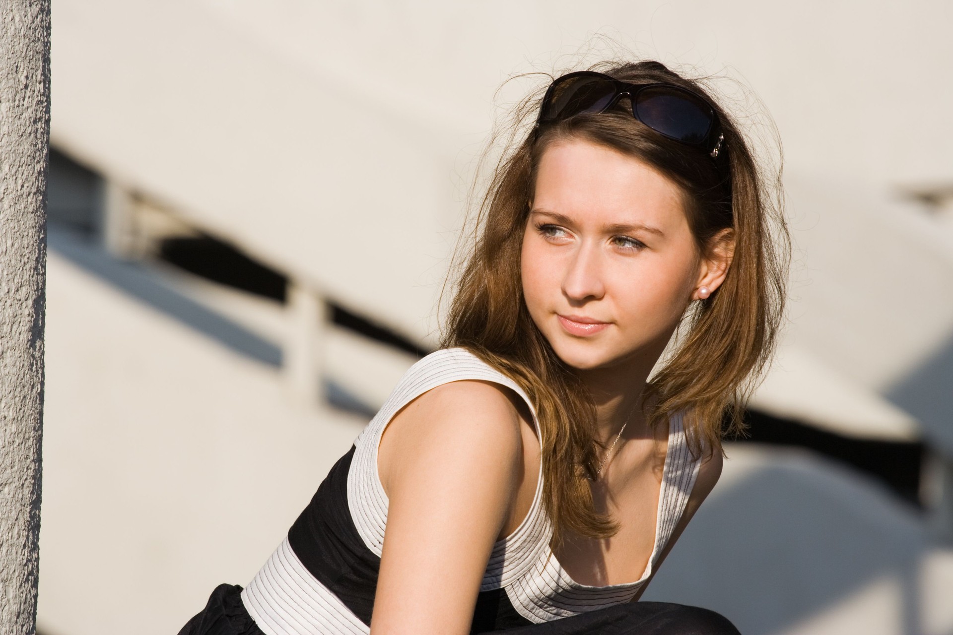 beauty young woman portrait outdoor